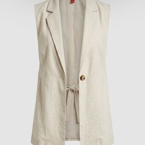 Guess Cream Dressy Vest Style Button Top